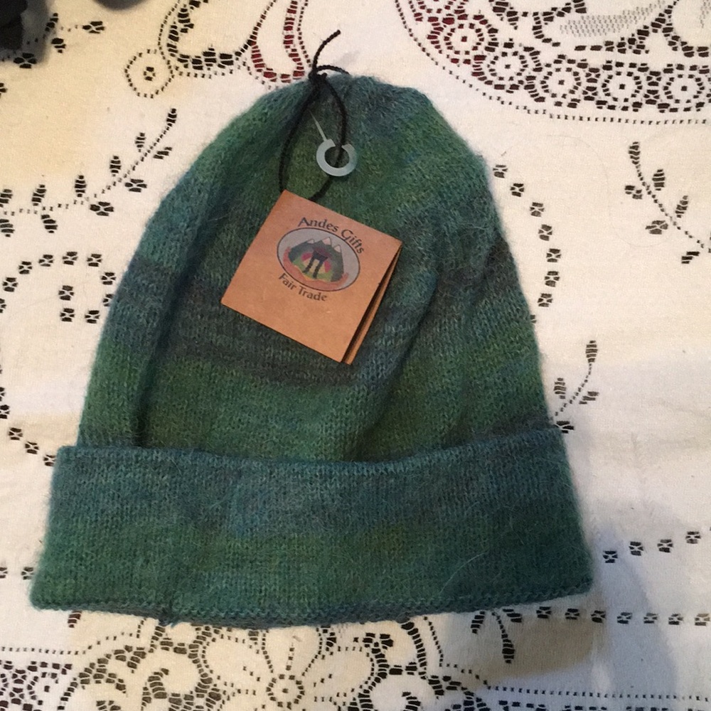 Green beanie